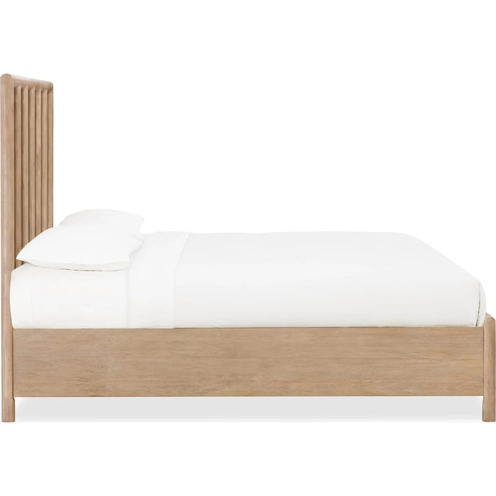 Sivra Natural Acacia Bed Frame – Modern Textured Wood Design