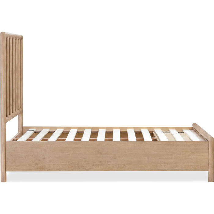 Sivra Natural Acacia Storage Bedroom Frame – Modern Textured Wood Design