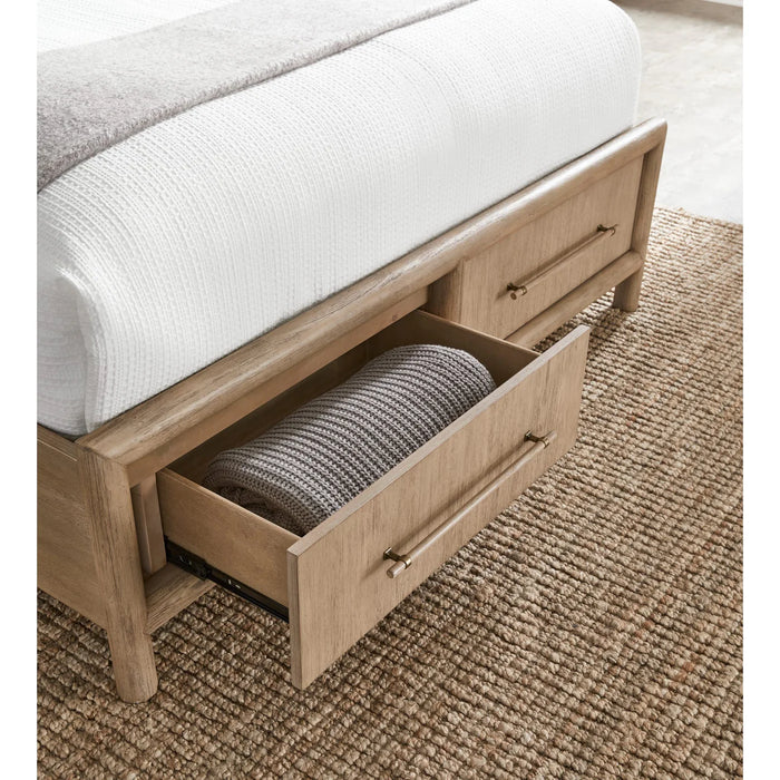 Sivra Natural Acacia Storage Bedroom Set – Modern Textured Wood Design