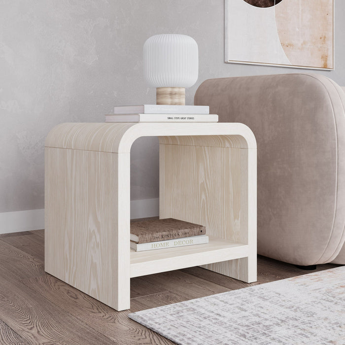 Set of 2 Drake side table in ash wood and sugar