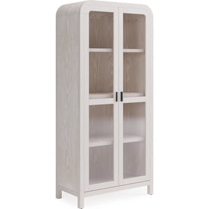 Drake wooden bookshelf with glass door in sugar