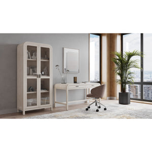 Drake wooden bookshelf with glass door in sugar