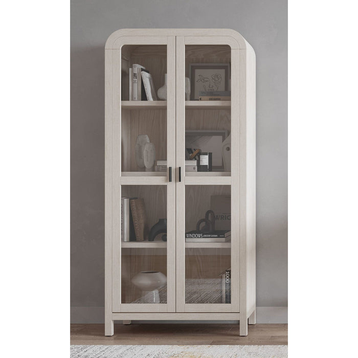 Drake wooden bookshelf with glass door in sugar