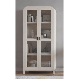 Drake wooden bookshelf with glass door in sugar