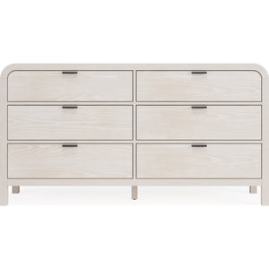 Drake six-drawer chest and Mirror in sugar