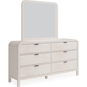 Drake six-drawer chest and Mirror in sugar