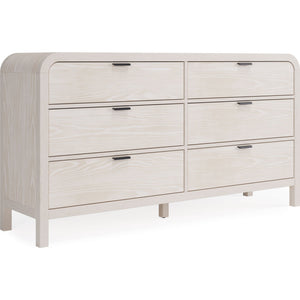 Drake six-drawer chest and Mirror in sugar