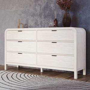 Drake six-drawer chest and Mirror in sugar