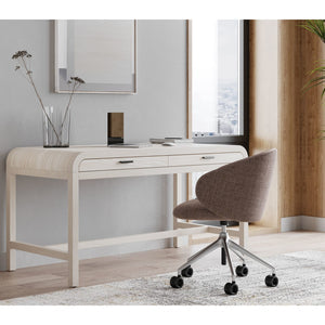 Drake desk with two drawers in sugar