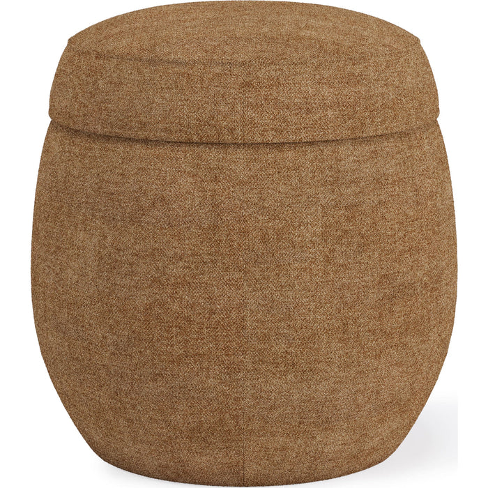 Set of 2 Flex upholstered ottoman made of Porcini chenille