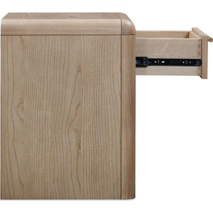 Set of 2 Furano bedside table in ash wood with one drawer and one shelf in ginger