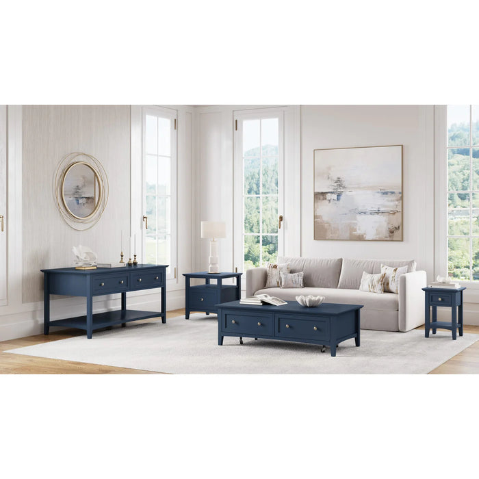 Gracelle Blue Living Room Table Collection Occasional Table Set