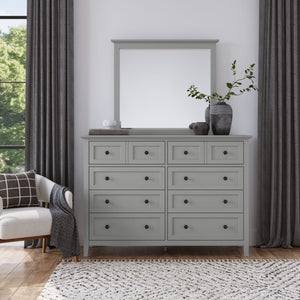 Grace eight-drawer chest and Mirror in elephant grey (2024)