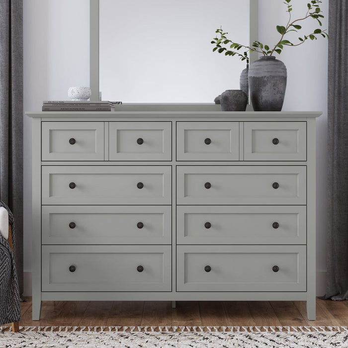 Grace eight-drawer chest and Mirror in elephant grey (2024)