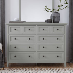Grace eight-drawer chest and Mirror in elephant grey (2024)
