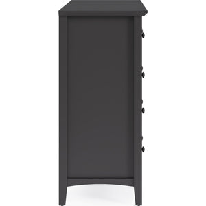 Grace eight-drawer chest and Mirror in raven black (2024)