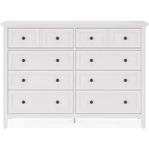 Grace eight-drawer chest and Mirror in snow white (2024)