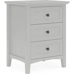 Set of 2 Grace bedside table with three drawers in elephant grey