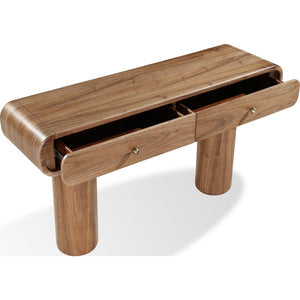 Juba console table in walnut wood, Mongoose finish