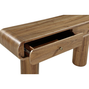 Juba console table in walnut wood, Mongoose finish