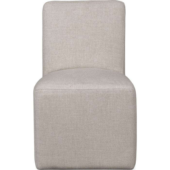 Roose Ash Wood Oval Dining Table Linen Chair Set in White Sand