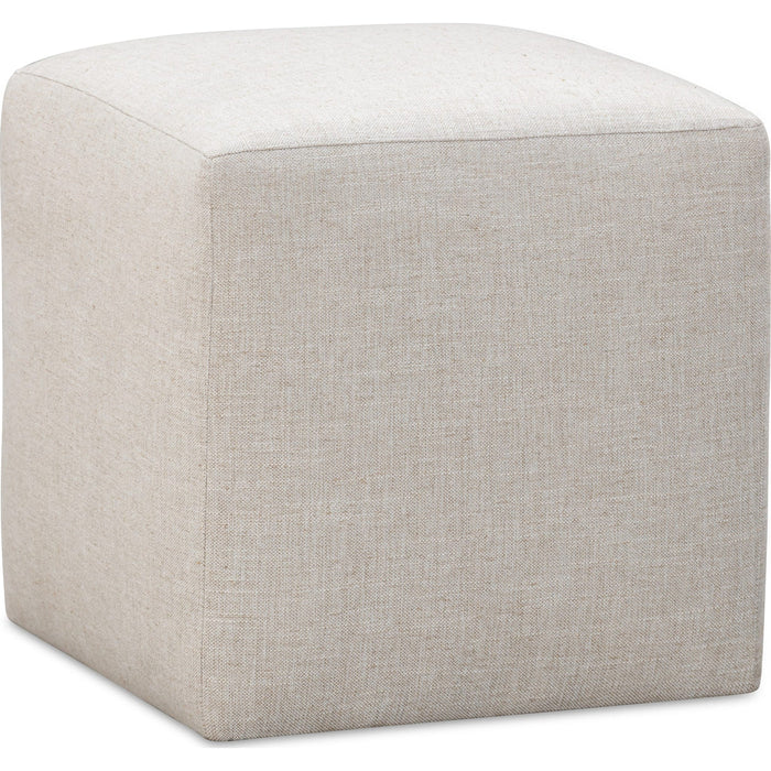 Set of 2 Liv Fully upholstered dining stool in natural linen