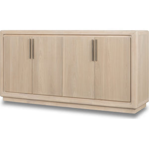 Magnolia wooden sideboard with 4 doors in daffodil