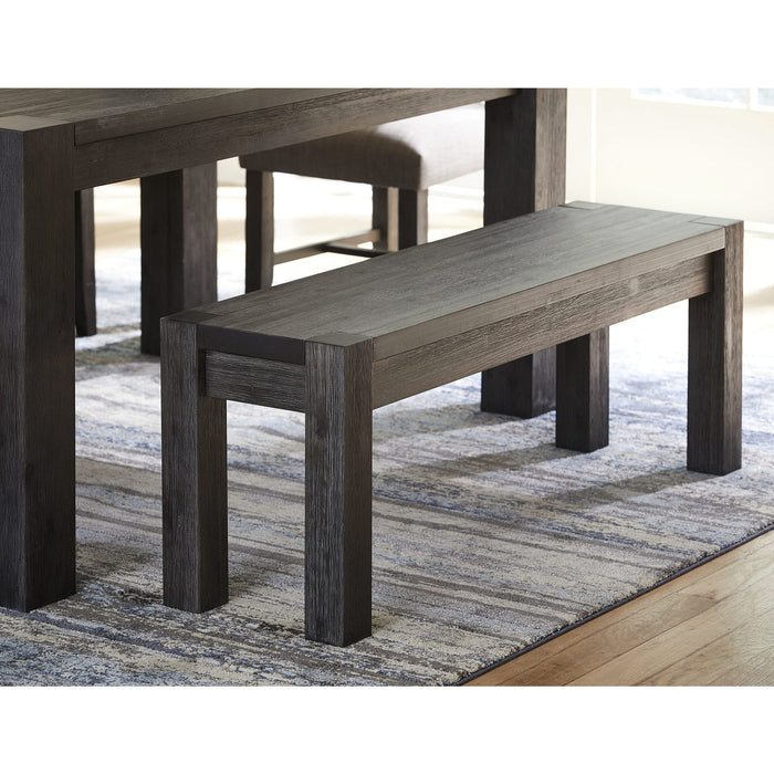 Meadow solid wood bench in graphite