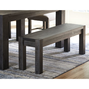 Meadow solid wood bench in graphite