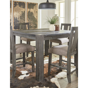 Meadow square solid wood bar table in graphite