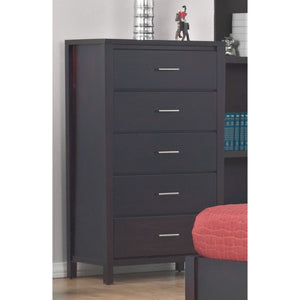 Nevis five-drawer chest in Espresso (2024)