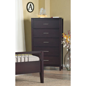 Nevis five-drawer chest in Espresso (2024)