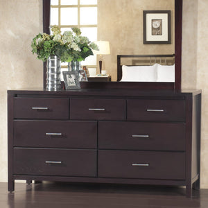 Nevis seven-drawer chest and Mirror in Espresso (2024)