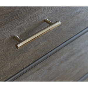 Nevis seven-drawer chest and Mirror in sharkskin (2024)