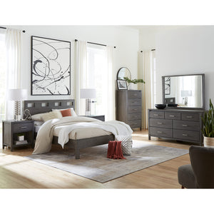 Nevis seven-drawer chest and Mirror in sharkskin (2024)