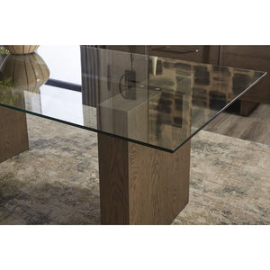 Oakland glass table in brown