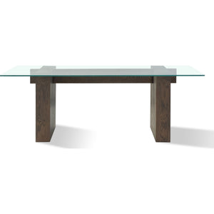 Oakland glass table in brown
