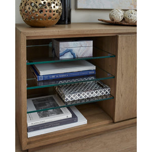 One Coastal Modern 74 inch TV console in bisque