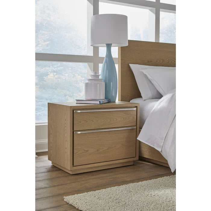 Seabourne Modern Platform Bedroom set in Bisque