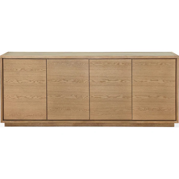 Seabourne Modern Coastal Four Door Sideboard in White Oak