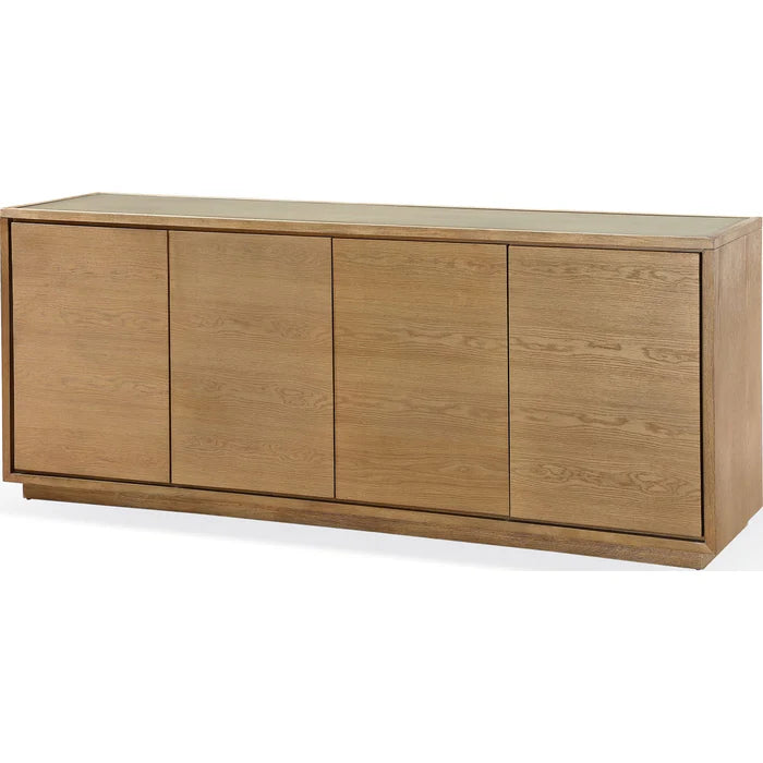 Seabourne Modern Coastal Four Door Sideboard in White Oak
