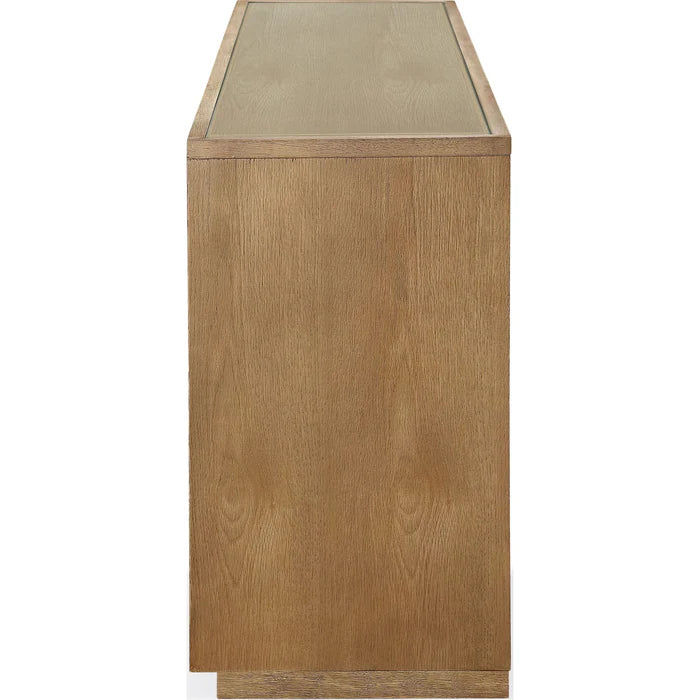 Seabourne Modern Coastal Four Door Sideboard in White Oak