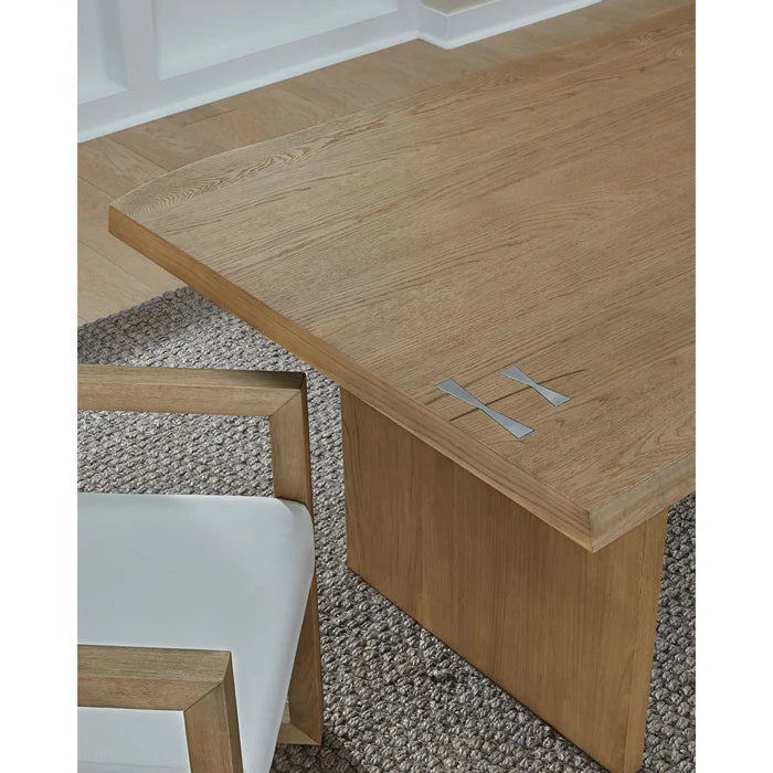 Seabourne Modern Coastal White Oak Dining Table - 95"