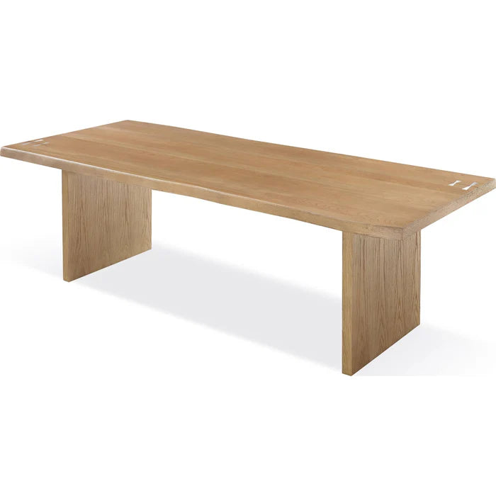 Seabourne Modern Coastal White Oak Dining Table - 95"
