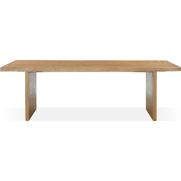 Seabourne Modern Coastal White Oak Dining Table - 95"