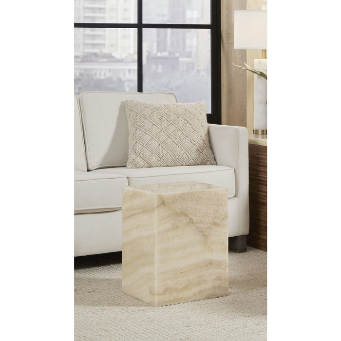Set of 2 A square side table made of onyx