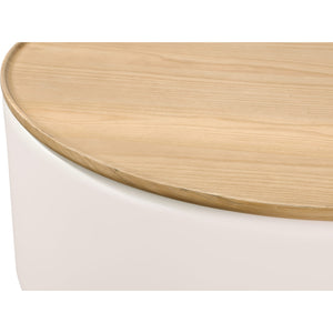 Oskar Lift Top round coffee table in barley