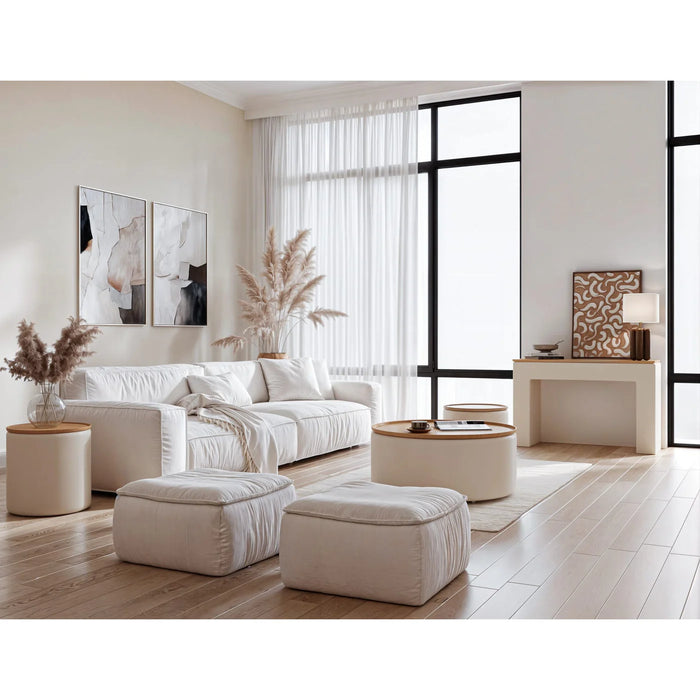 Jefferson 3-Piece Occasional Table Set in Barley & Off-White