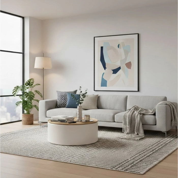 Jefferson 3-Piece Occasional Table Set in Barley & Off-White