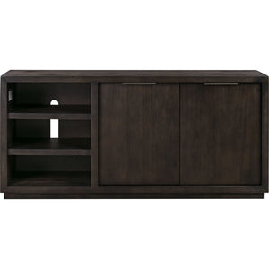 Oxford media console with two drawers and two shelves, 163 cm, in basalt grey